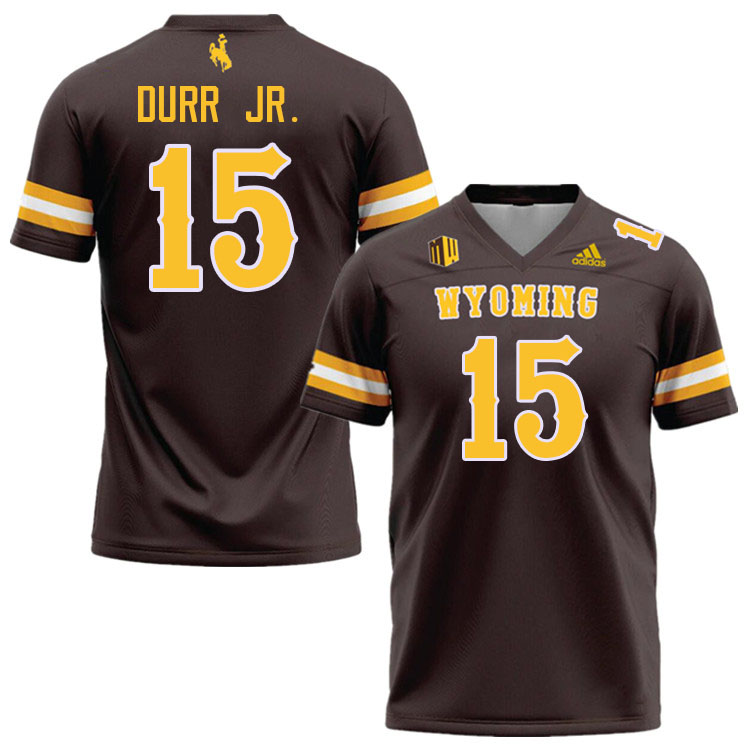 #15 Chris Durr Jr. Wyoming Cowboys Jersey College Football Uniforms,Gears,Jerseys-Brown